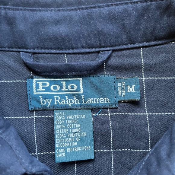 Polo Ralph Lauren Men's Harrington Full Zip Lined Jacket Medium Blue Solid - Picture 2 of 10